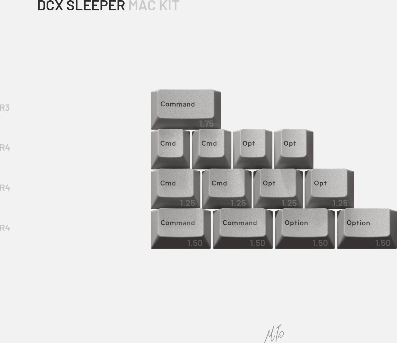 Drop + MiTo DCX Sleeper Keycap Set Mac Kit