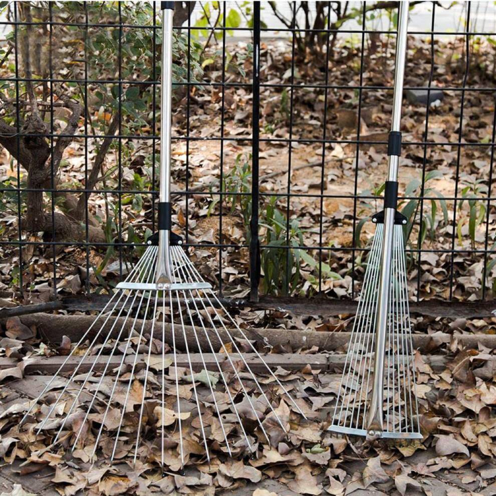 URBN Living Compact Metal Telescopic Garden Rake