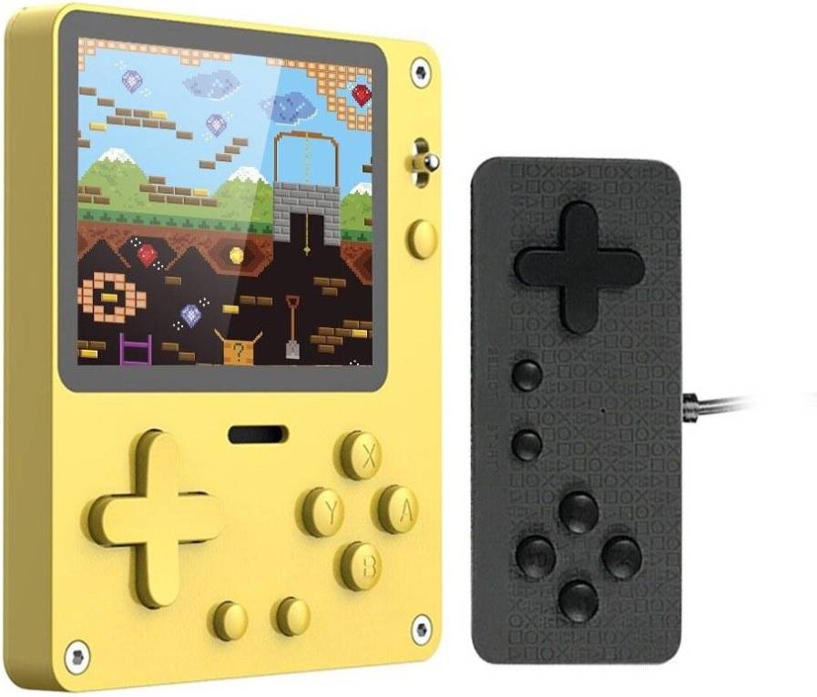 Yellow Portable Mini Handheld Game Console