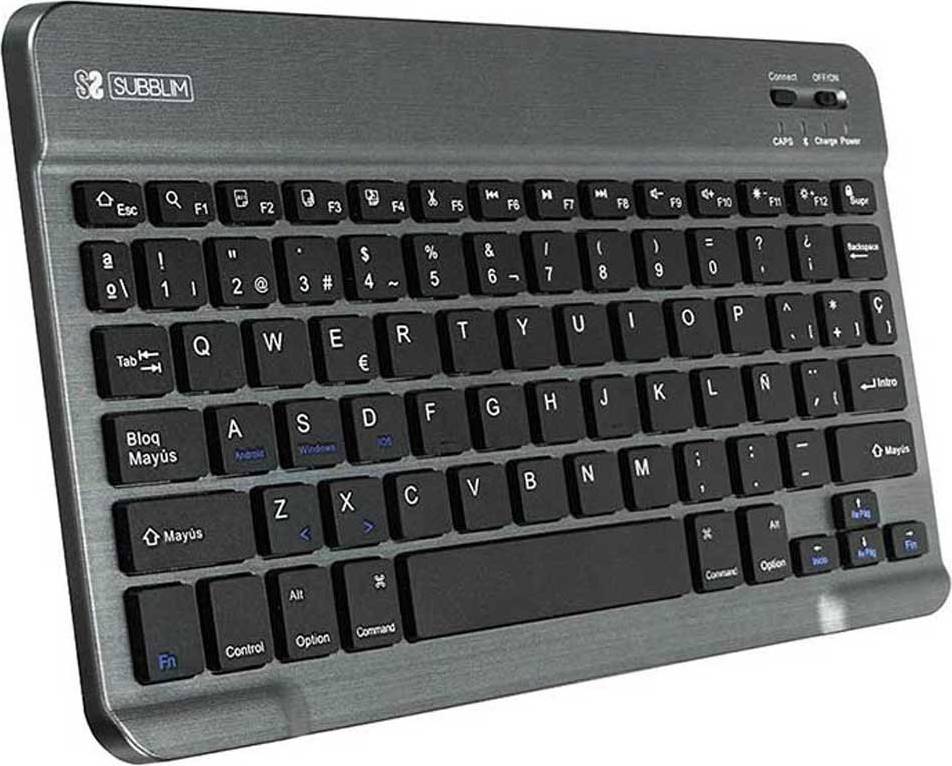 Clavier Compact Sans Fil Bluetooth Intelligent Gris