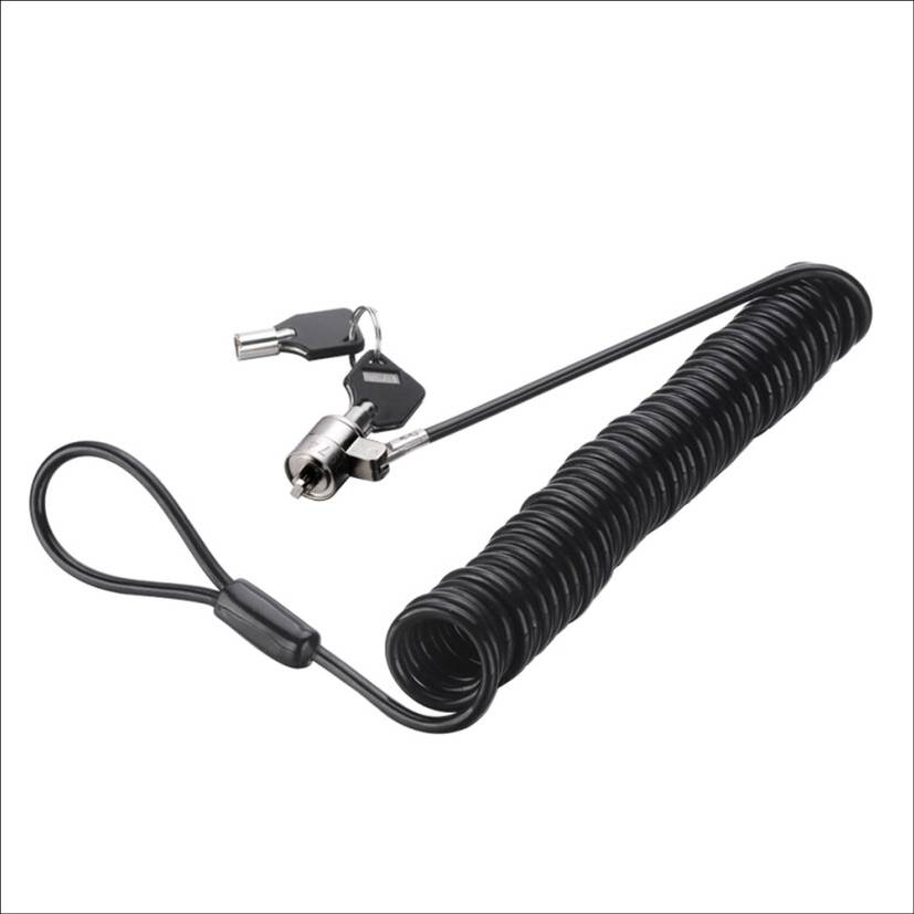 Tlily Computer Lock Laptop Lock Anti-Theft Lock Universal Retractable Spring Rope
