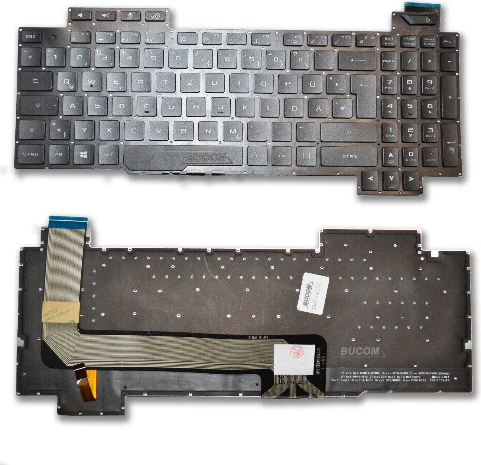ASUS Keyboard Rog Strix GL703V Backlight