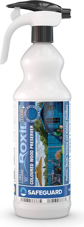 Spray fence Roxio Cobalt Roxil Wood Stain Preserver Fast-Drying.