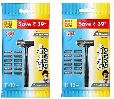 Gillette Guard Razor With 24 Blade Cartridges