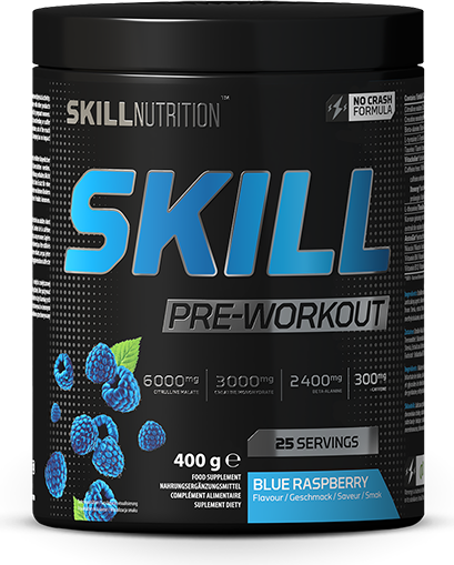 Skill Nutrition Skill Nutrition Pre-Workout Blue Raspberry 400g