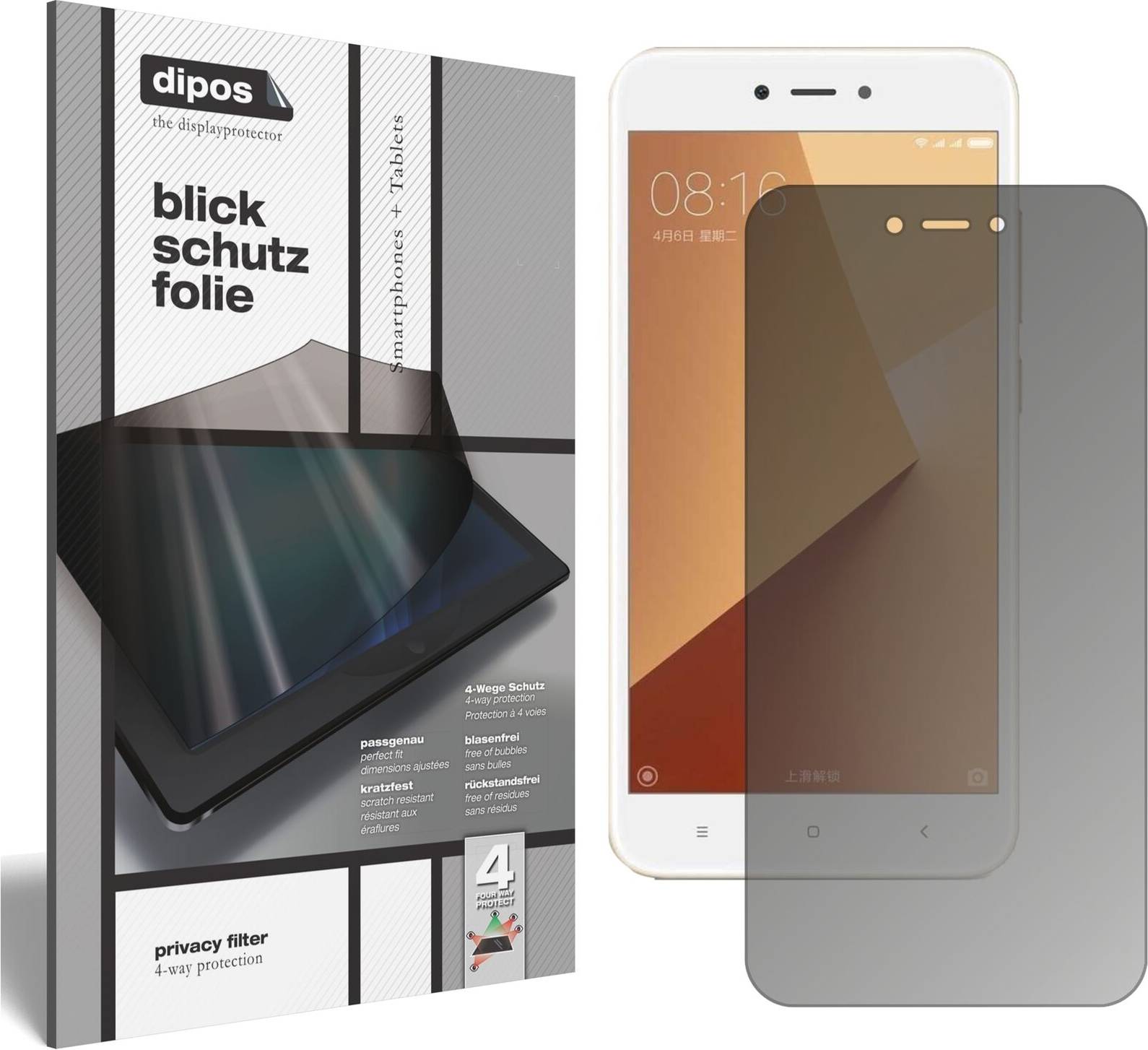 Dipos Screen Protector Redmi Note 5a Privacy Filter