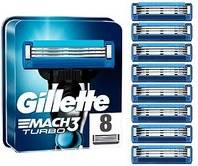 Gillette Mach3 Turbo Mens Razor Blade Refills, 8 Pack