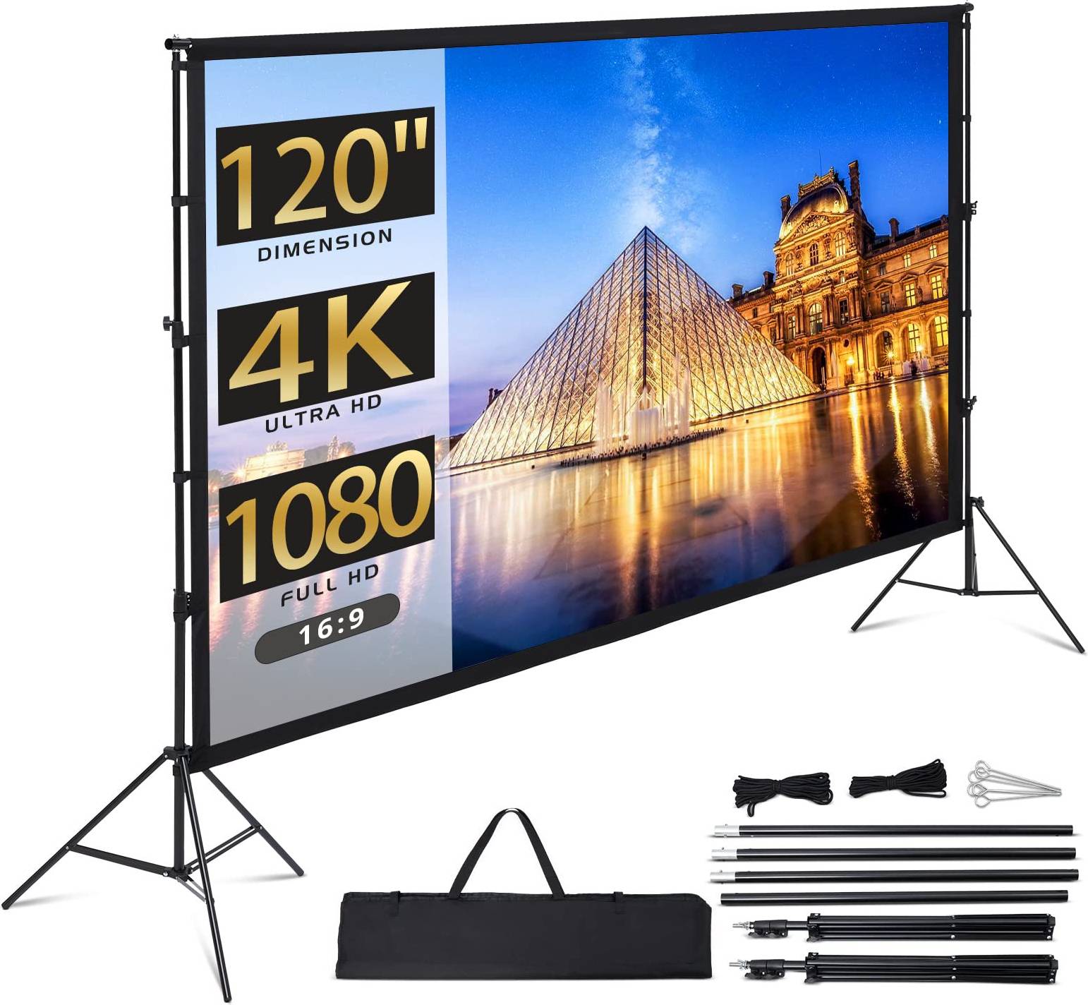 Towallmark 120 Inch 4K HD Rear Front Projector Screen