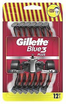 Gillette Blue3 Plus Disposable Razors 12 Pieces
