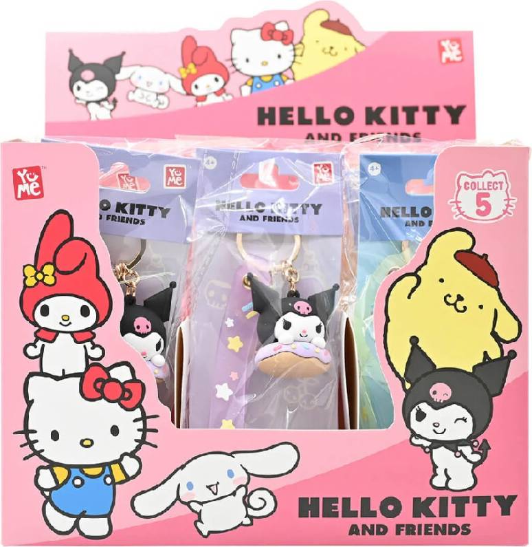 Hello Kitty Friends Donuts Series Keychains with Hand Strap - Multi - One
