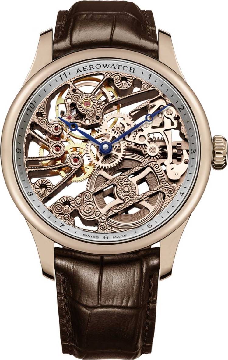 Aerowatch Renaissance Big Mechanical Skeleton A 50981 R101 Sort