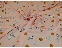 Minerva Viscose Challis Fabric Shell Pink Metervara Rosa
