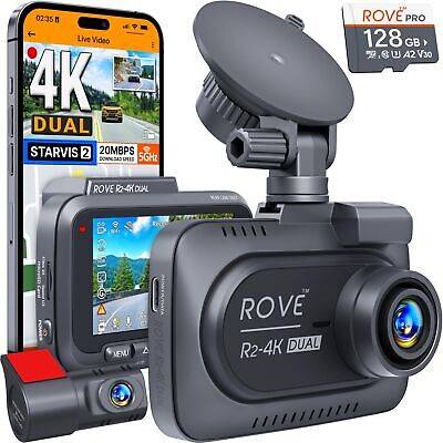 Rower ROVE R2-4K Dual Dashcam Front Rower Sensor