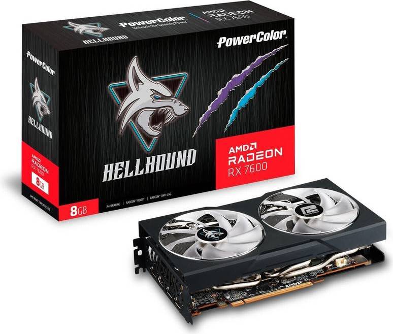 Hellhound Radeon RX 7600  HDMI 3xDP 8GB GDDR6