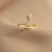 Shein Rhinestone Decor Snake Design Ring