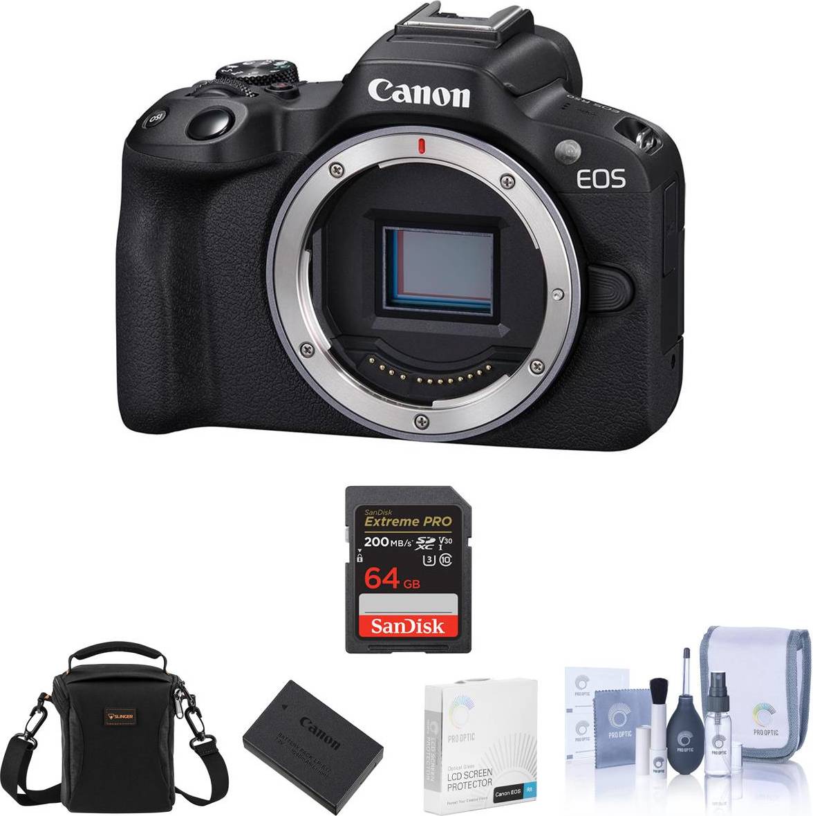 Canon eos r50 kit Canon EOS R50 Mirrorless Camera, Black with Essentials Kit
