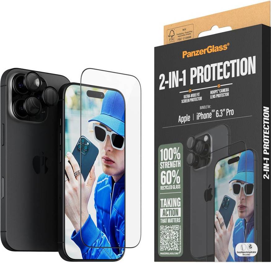PanzerGlass Bundle Iphone 16 Pro Screen Protector