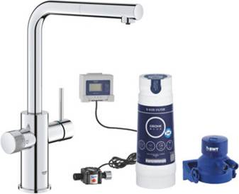 Grohe pull out kitchen tap Grohe Blue Pure Minta Pull-Out Water Filter