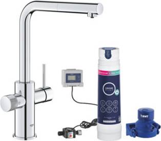Grohe pull out kitchen tap Grohe Blue Pure Minta Pull-Out Water Filter