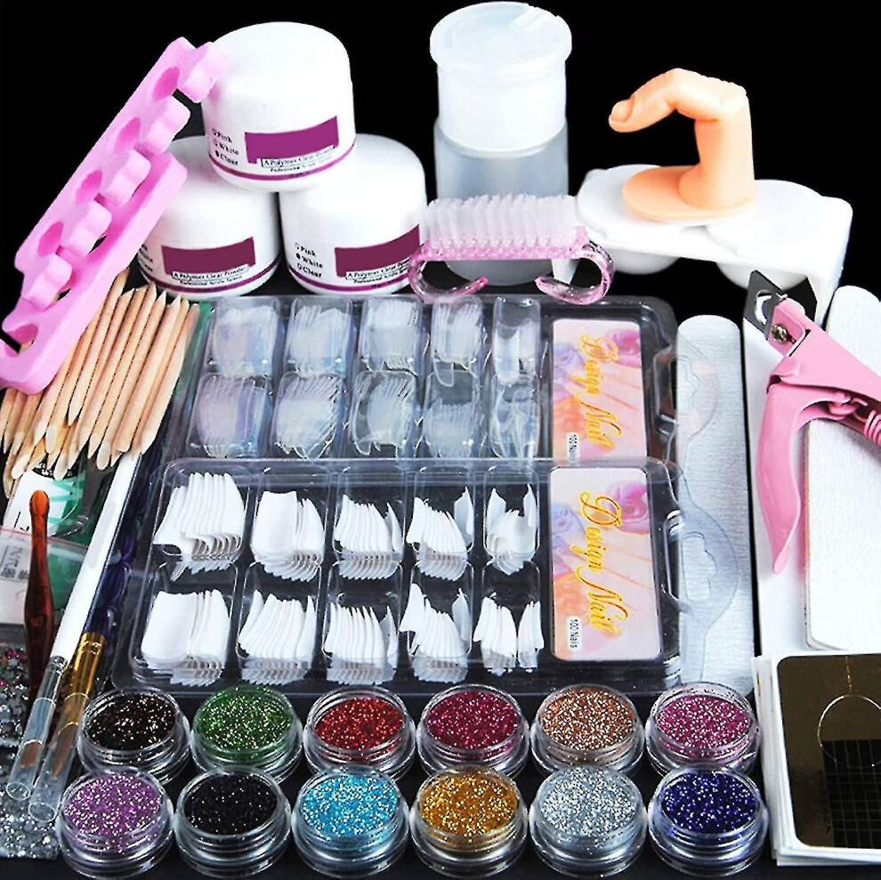 Acrylic nail kit Acrylic Nail Kit Powder Glitter Powder Decorations Tools