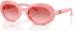 Dolce & Gabbana DX6007U Barn Solglasögon Injicerad Rosa Rund Normal Skuggad