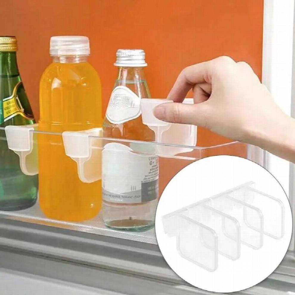 Internal fridge 10 Pc Refrigerator Storage Separator Bulkhead Rack - Multicoloured Kitchen Storage