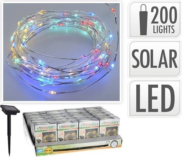 ProGarden Pro Garden Solar Light Chain 200 LED Multicolor