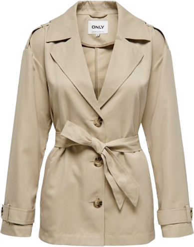 Only Line Trenchcoat - White/Humus