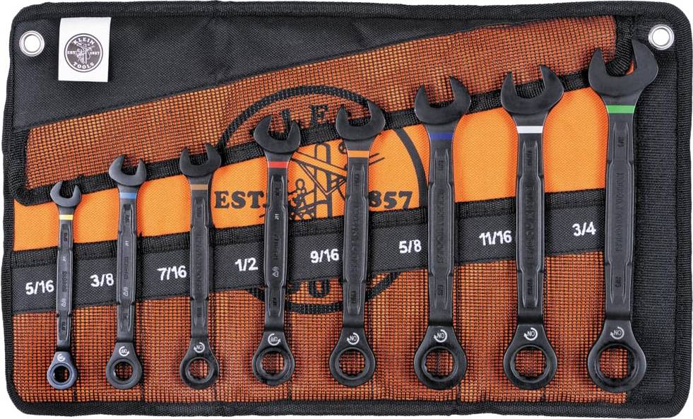 Klein Tools 69408G Ratcheting Set 8 pc Combination Wrench