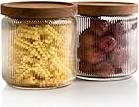 Fable Ribbed Glass Storage Jars Set of 2 1.25L Kitchen Container 2pcs