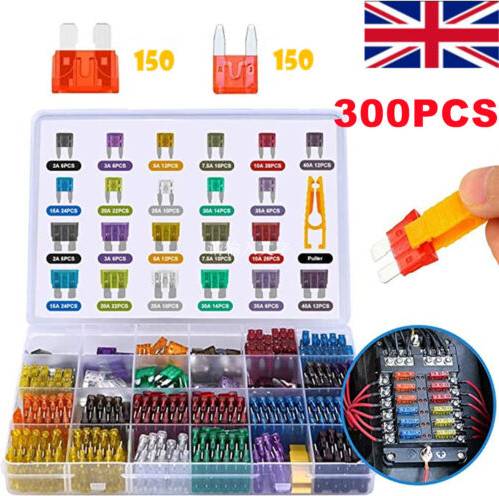 300pcs Car Blade Fuses Auto Standard Assorted Set