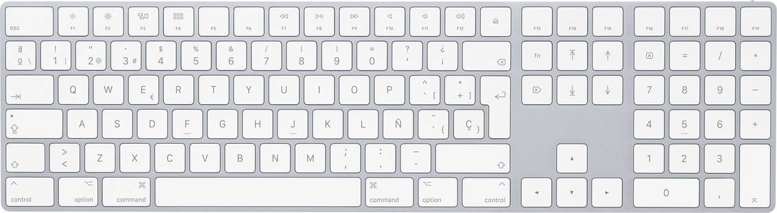 Apple Magic Keyboard Silver With Numeric Keypad