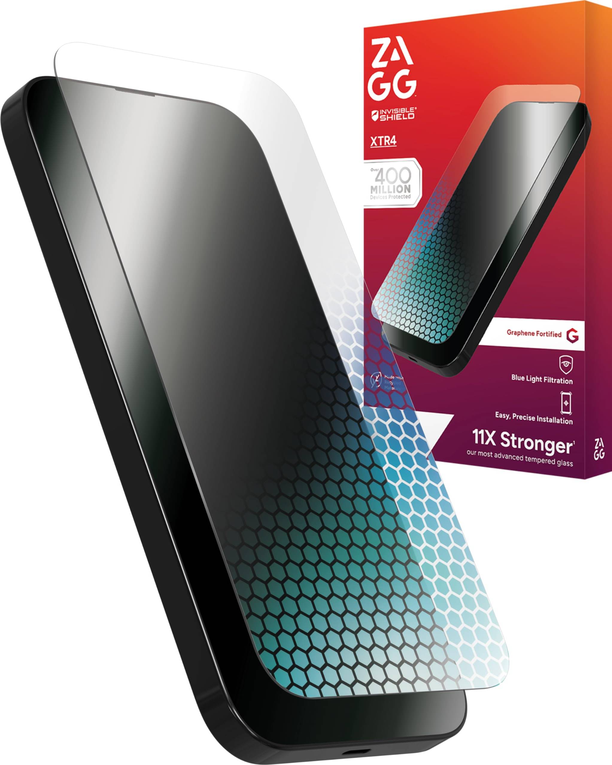 Iphone 16 pro max screen protector Zagg InvisibleShield Glass XTR4 Screen Protector for iPhone 16 Pro Max