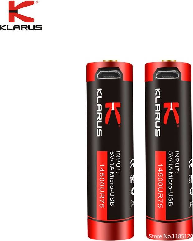 Klarus 14500 RU 75 Li Jonbatteri 2.77W