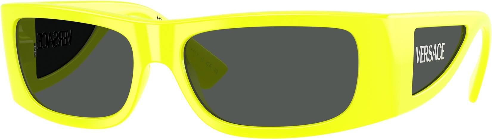 Versace Rectangular Sunglasses - Yellow/Grey