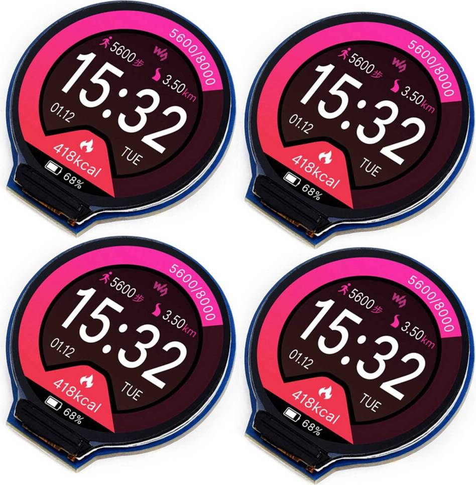 Tlily GC9A01 SPI 1.28 Inch Round Display LCD Screen Module 65K Raspberry