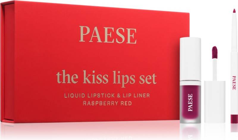 Paese Kiss Lips Set - Raspberry Red