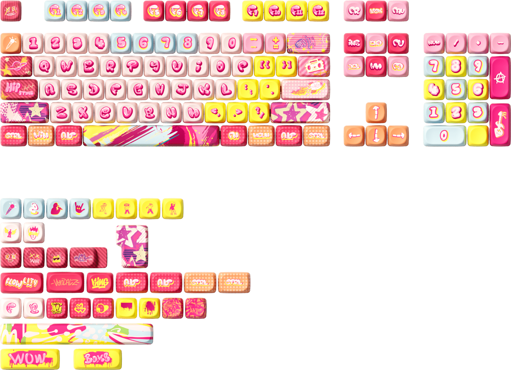 Akko Rainbow Candy Keycap Set 140-Key