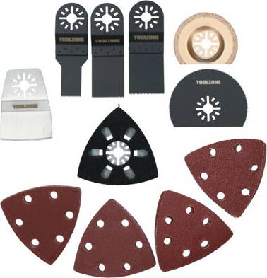 AB Tools 27Pc Multi Function Oscillating Accessory Set For Sanding Grinding Cutting One Size