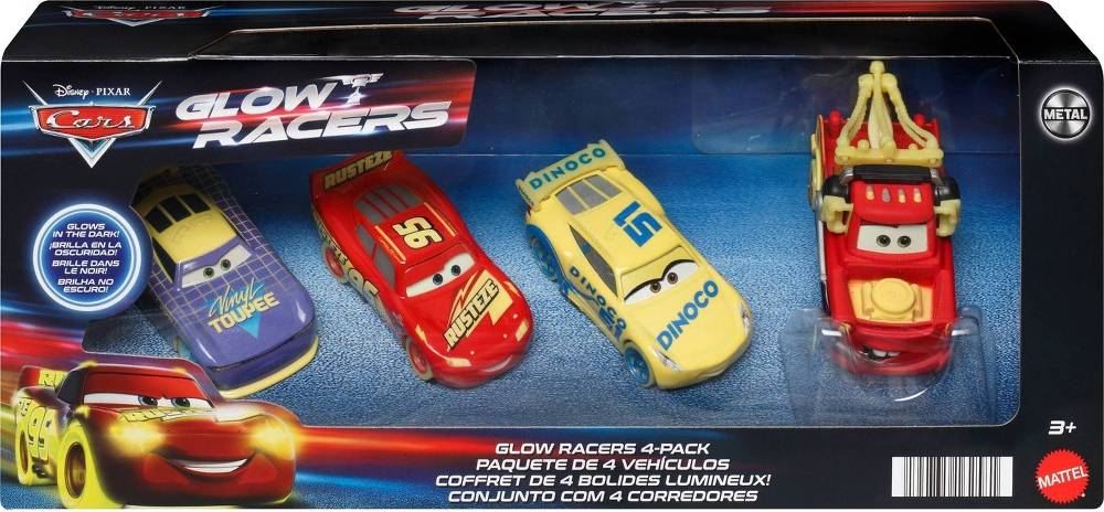 Cars Disney Glow Racers 4-Pack