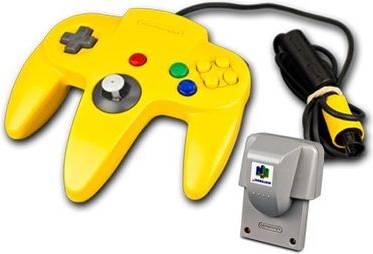 Nintendo 64 Controller Yellow Rumble Pak