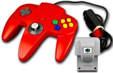 Nintendo N64 Wired Controller - Red with Rumble Pak