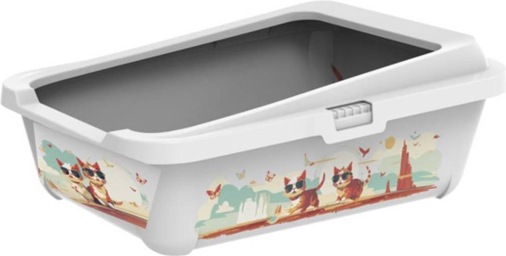 Hercules Cat Litter Tray With Rim