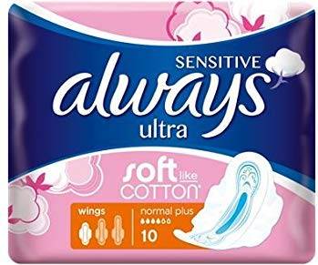 Always Ultra Sensitive Normal Plus Wrappers 10 pcs