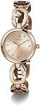 Guess Analogt Ur Rosa Guld Sort Transparent
