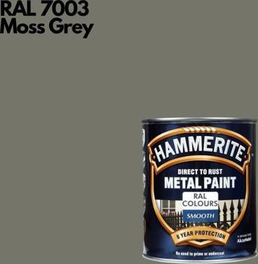 Hammerite Smooth Direct To Rust 750 ml Ral 7003 Metal Paint 0.75L