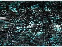 Minerva RaRa Ruffle Textured Stretch Knit Fabrics Turquoise