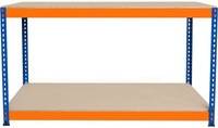 Monster Racking Garage Workbench S-Rax 2 Shelf 150cm x 60cm x 90cm Workstation Orange