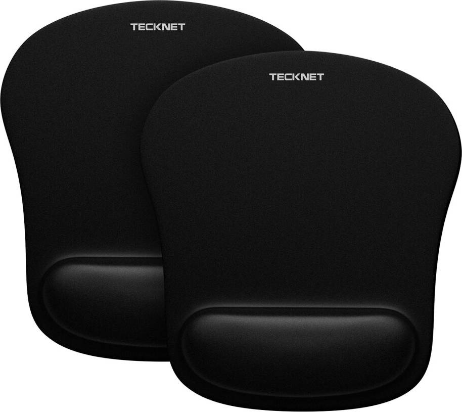 Tecknet Mouse Mat 2 Pack With Memory Foam Rest