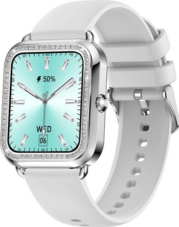 CHRONUS BOUTIQUE Smart Watch 1.6" Screen Heart Rate Sleep SpO2 Monitor Silver